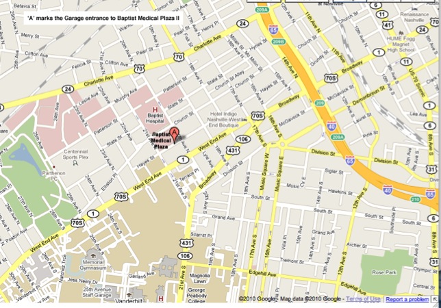 Map to Baptist office